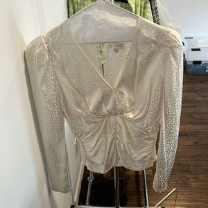 Ronny Kobo white Polka Dot Top